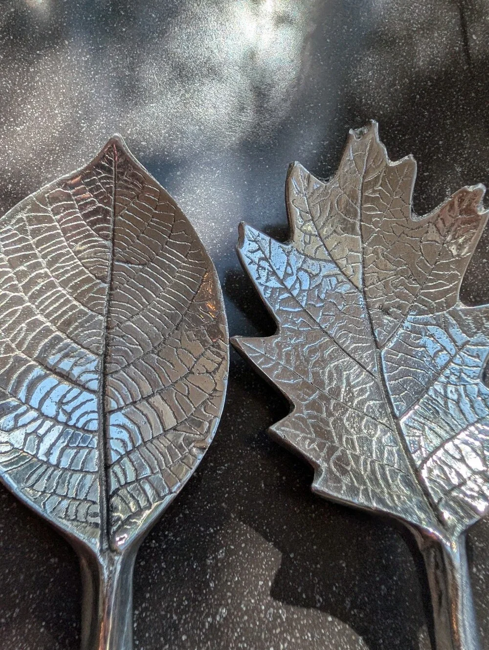 vintage MARIPOSA leaf salad serving set 1992